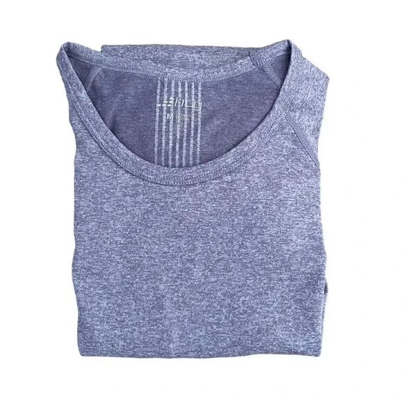 BCG Heather Purple Women’s Crewneck Long Sleeves Thumbhole Sporty SZ M #1150 - Picture 8 of 14